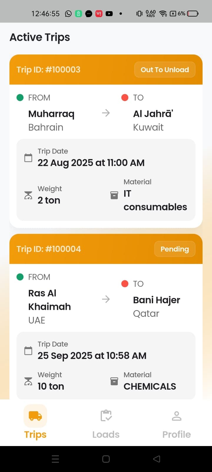 Track shipments in real-time
